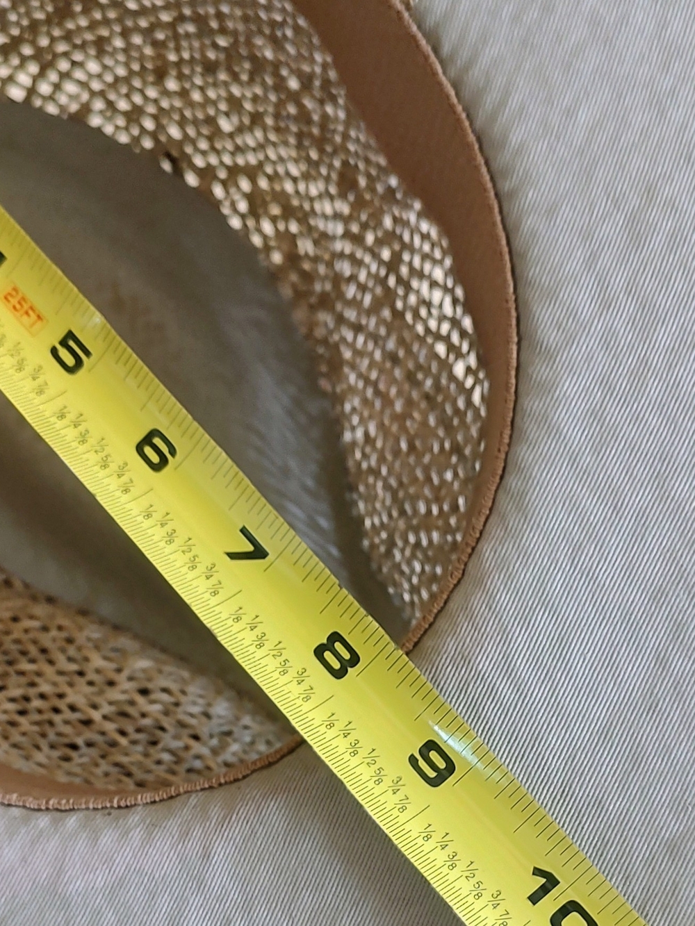 Stetson Straw Fedora Hat with Brown Band - Picture 12 of 14
